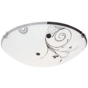 Brightstar CF637 Frosted Patterned Glass Ceiling Fitting with Chrome Clips