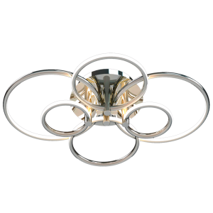 Brightstar CF727 Chrome 80W LED Aluminium and Plastic Ceiling Fitting (4000K, 3200 Lumen)