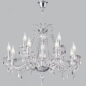 Brightstar Polished Chrome Crystal Chandelier (12-Light)
