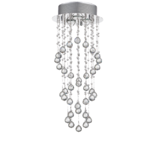 Brightstar Elegant Stainless Steel Crystal Chandelier with 3 x GU10 Fittings