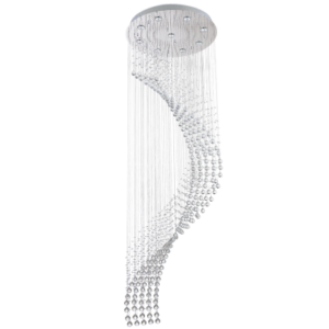 Brightstar Exquisite Stainless Steel and Crystal Chandelier - 9 Light GU10 Fitting