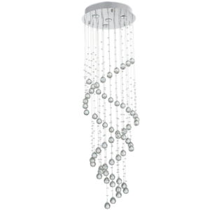 Brightstar Elegant Stainless Steel and Crystal Chandelier (CH257)