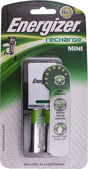Energizer Mini Charger (Aa & Aaa) (C/W 2X Aa Batteries)