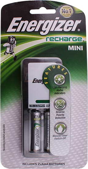 Energizer Mini Charger (Aa & Aaa) (C/W 2X Aaa Batteries)