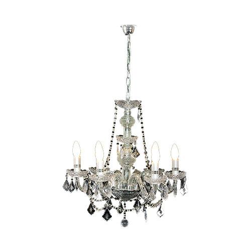 6 Light Up Acrylic Crystal Chandelier