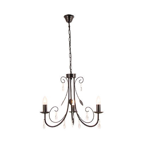 Metal Chandelier With Clear Acrylic Crystals