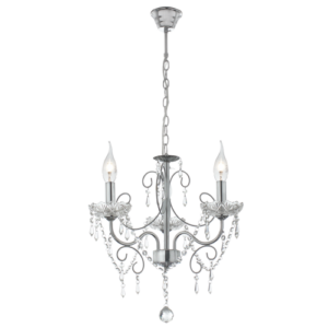 Brightstar Polished Chrome Chandelier with Crystals (CH388/3)