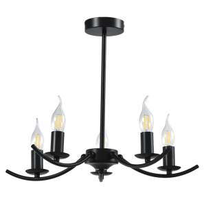 Brightstar Elegant Black Metal 5-Light Chandelier (CH395/5)