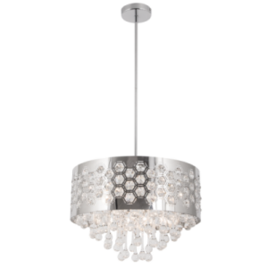 Brightstar Polished Chrome Chandelier with K9 Crystals and 4 Lights
