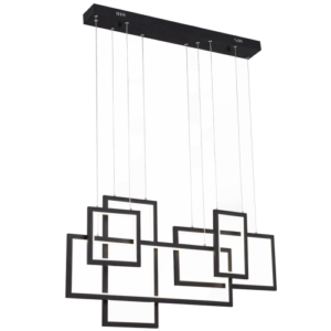 Brightstar CH517 Black 95W LED Sand Black Aluminium and Acrylic Chandelier