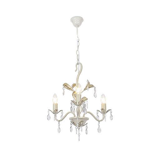 Metal Chandelier With Clear Acrylic Crystals
