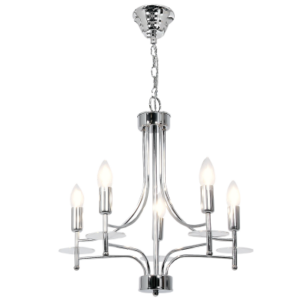 Brightstar Elegant Polished Chrome 5-Light Chandelier