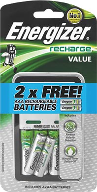 Energizer Value Charger (C/W Aa Batteries (4)
