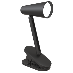 Brightstar CL009 Rechargeable Mini LED Clip-On Table Lamp with Touch Control Switch - Black