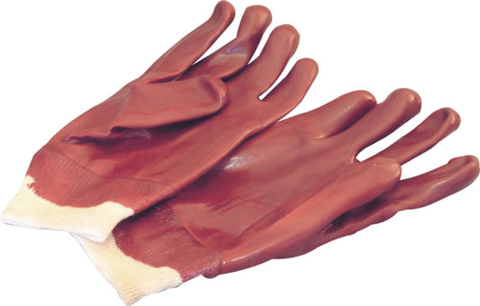 Glove Com Pvc Knit Cuff Pk 4 P/Pair Card