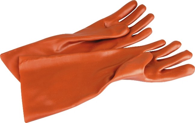 Glove Com Pvc 204Mm Cuff Pe4 P/Pair - L