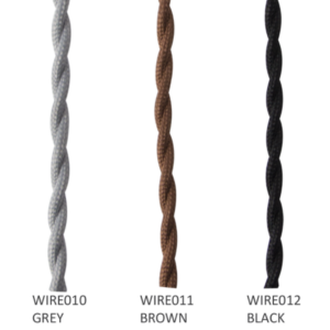 Brightstar Durable 2 Core Twisted Cord Wire - Sold per Meter (Grey, Brown, Black)