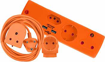 Combopack Orange 3M Lead+Usb Schucko