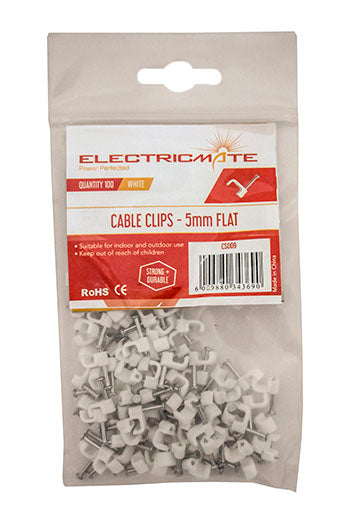 Cable Saddle Flat  5.0Mm P/100  E/Mate