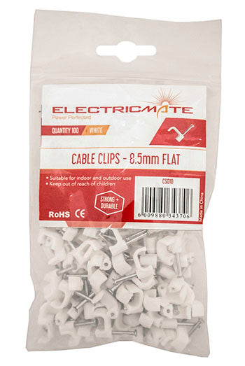 Cable Saddle Flat  8.5Mm P/100  E/Mate