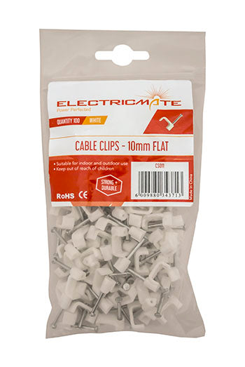 Cable Saddle Flat 10.5Mm P/100  E/Mate