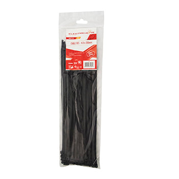 Cable Ties E/Mate Black 310X4.8Mm P/100