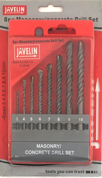 Drill Bit Set Concrete 8Pce Hq