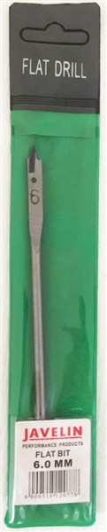 Drill Bit Flat Wood Sleeve  6.0Mm Jav