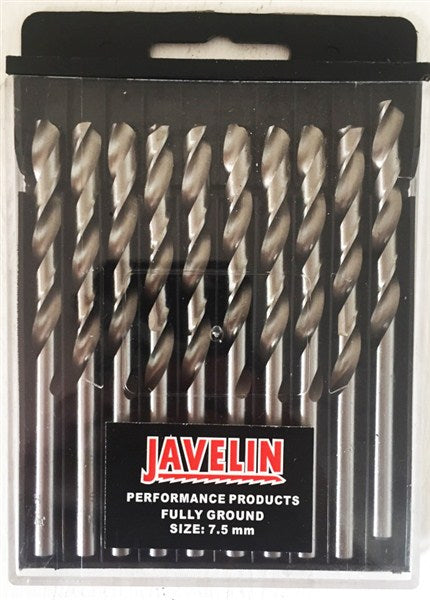 Drill Bit Hss Pkt10 7.5Mm Din 338