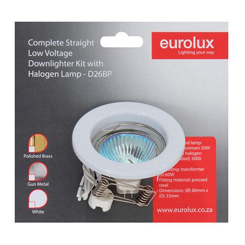 Complete Straight Low Voltage Downlight Kit With Gu5.3 Halogen Lamp