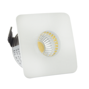 Brightstar Square Starlight LED Recessed Downlighter in Satin Chrome and White (3W, 4000K)