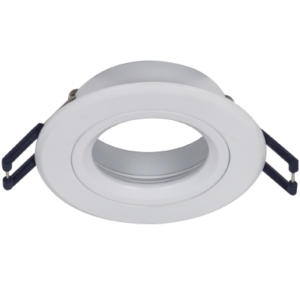 Brightstar DL090 Straight Bevelled Edge Matt White Die Cast Aluminium Downlighter
