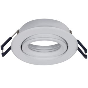 Brightstar Tilt Bevelled Edge Matt White Die Cast Aluminium Downlighter