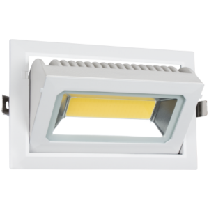 Brightstar Rectangular Adjustable 40W LED Recessed Downlight in White (4000K)