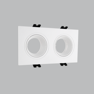 Brightstar White Polycarbonate Straight Downlight for 2 x GU10 LED Bulbs