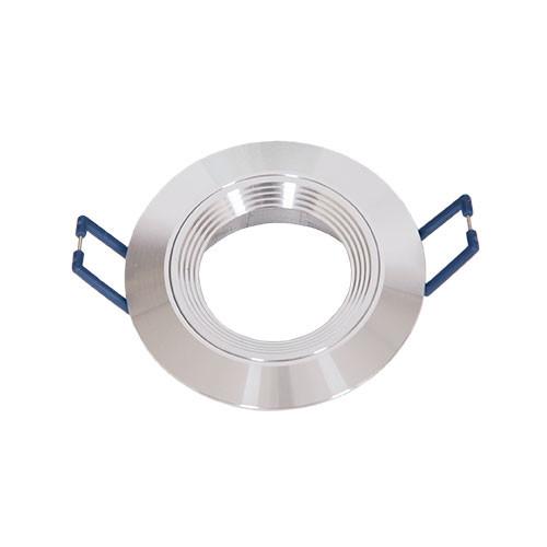 Round Ringed Straight Downlight 78Mm - Aluminium