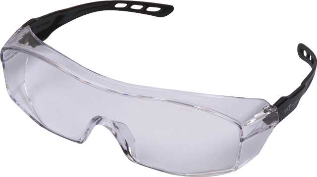 SPECTACLE MATSAFE CLEAR ANIT FOG BLK FRM