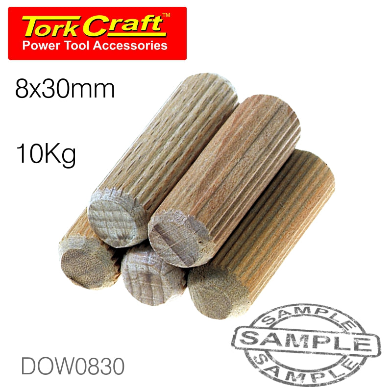 Tork Craft Dowels 8 X 30Mm 10Kg Bag +/- 11500 Per Bag
