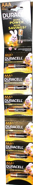 Duracell Battery Strips Aaa 6X10 Card Box