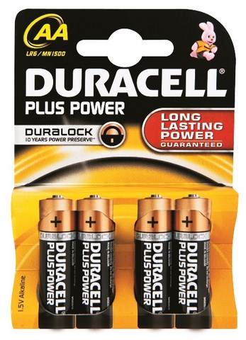 Duracell Battery Plus Pwr Aa 4X20 Card Box