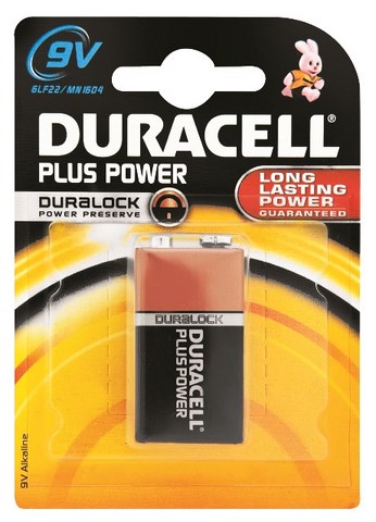 Duracell Battery Plus Pwr 9V 1X10 Card Box