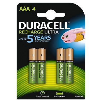 Batteries Duracell Rechr Aaa P04 Box/10