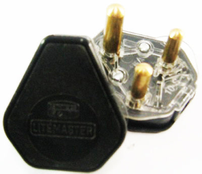 Plugtop Black Pvc 16 Amp 3 Pin 1050