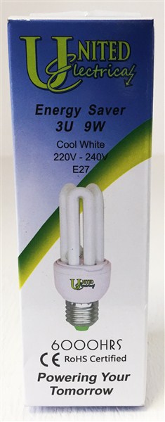 Globe Cfl 11W Es 6000Hrs Cool/W 3U Cfl 230V United E27