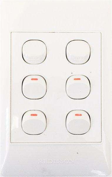 Switch Light 6 Lever 4*2 1 Way A106