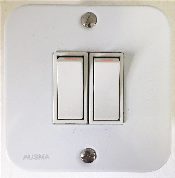 Switch Industrial 2 Lever 1 Way 50X50 A-M102