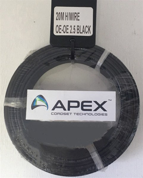 Wire Housewire Prepack  Black 2.5Mm X 20Met