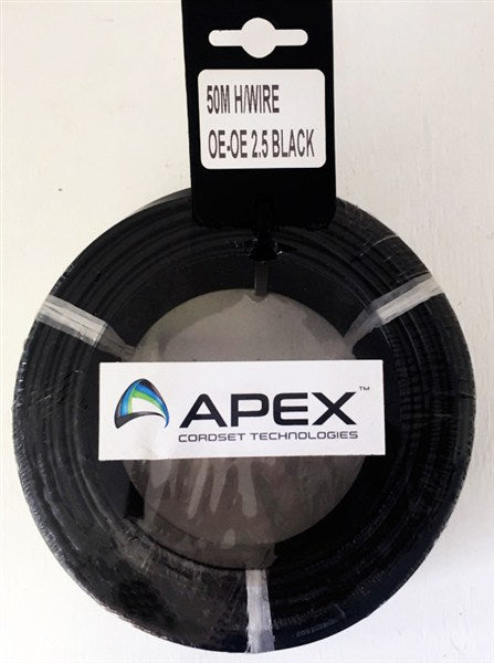 Wire Housewire Prepack  Black 2.5Mm X 50Met
