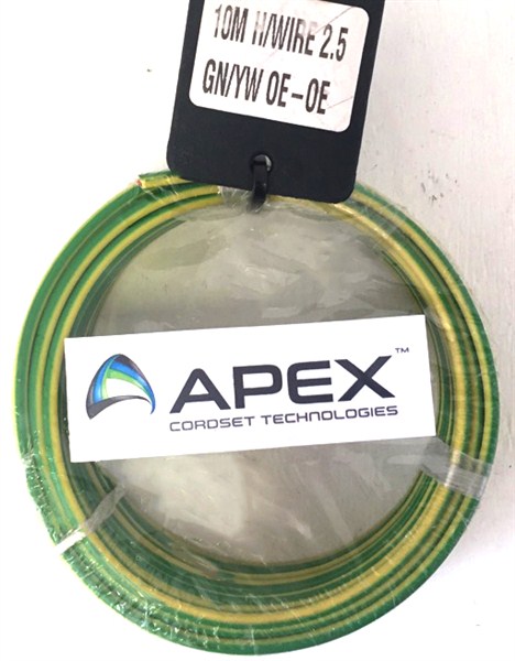 Wire Housewire Prepack Green/Yel 2.5Mm X 10Mt
