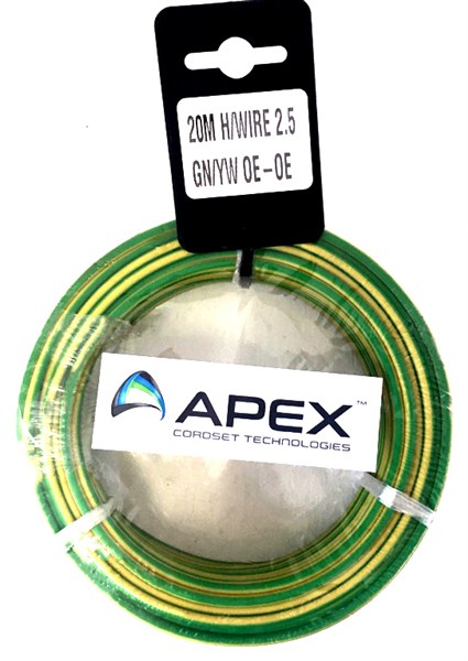 Wire Housewire Prepack Green/Yel 2.5Mm X 20Mt